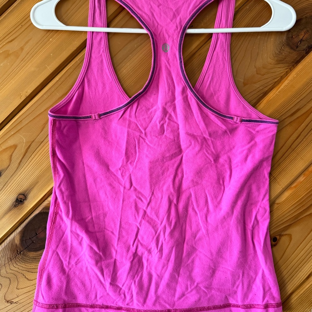 Pink Lululemon Racerback Workout Tank - Picture 3 of 5